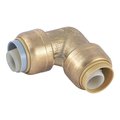 Sharkbite Push to Connect 1/2 in. PTC X 1/2 in. D PTC Brass Elbow U4248LFA